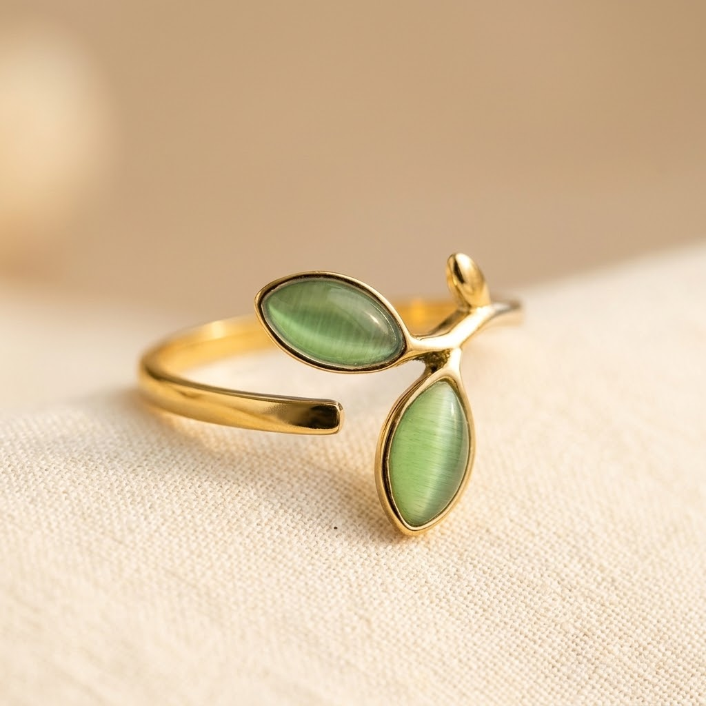 Adjustable Bohemian Enamel Vine Ring