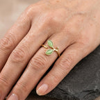 Adjustable Bohemian Enamel Vine Ring