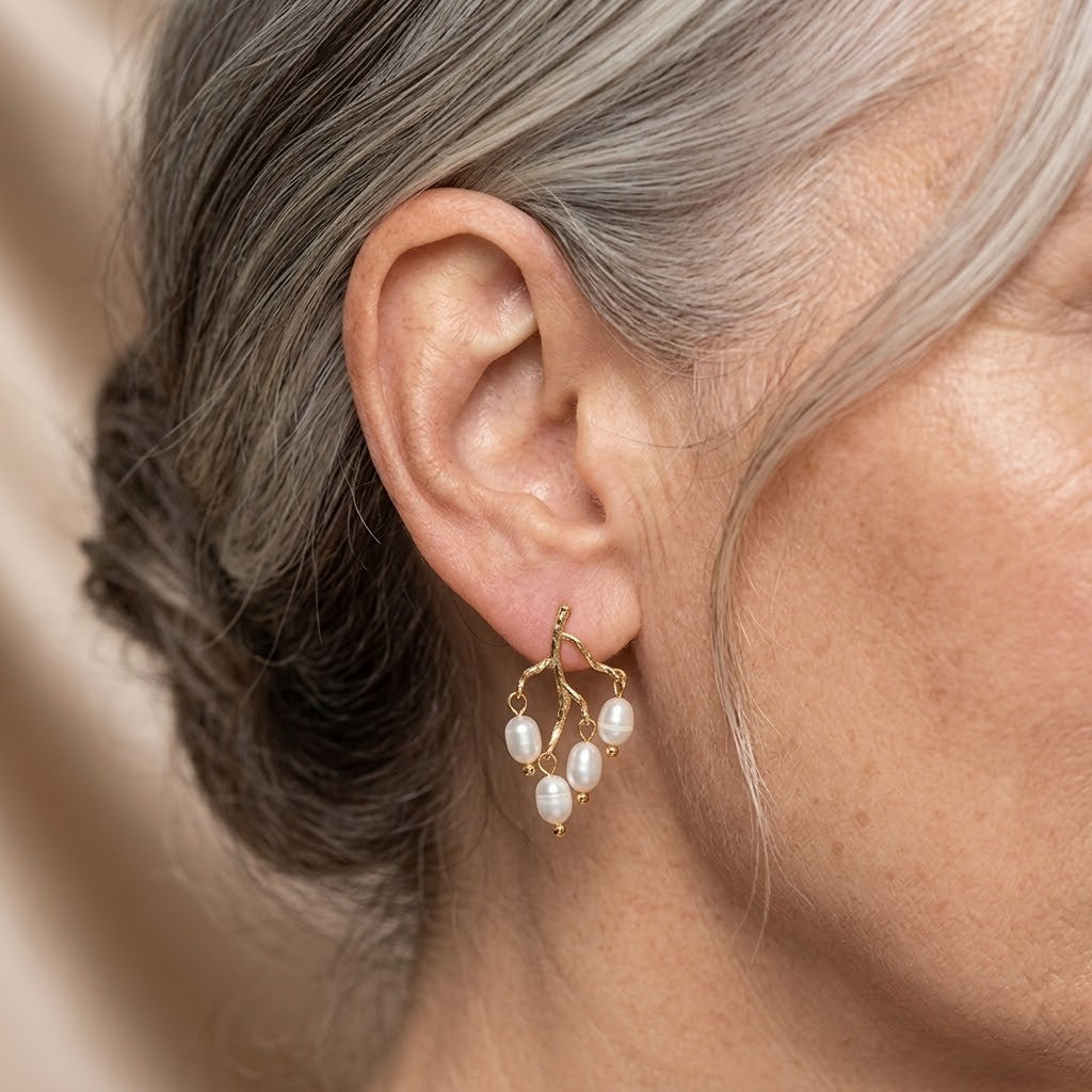 Silver-Tone Baroque Fringe Earrings