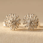 Sterling Silver Dandelion Stud Earrings