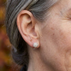 Sterling Silver Dandelion Stud Earrings