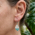 Turquoise Heart Leaf Earrings
