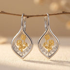 925 Sterling Silver Filigree Teardrop Leverback Earrings