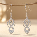 925 Sterling Silver Celtic Knot Infinity Hook Earrings