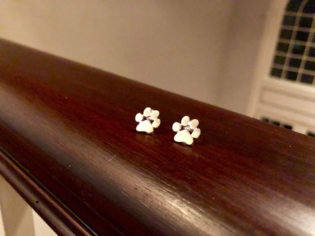 Stainless Steel Paw Earrings