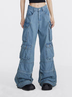 Rechte jeans met praktische zakken in een katoenmix