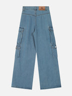 Rechte jeans met praktische zakken in een katoenmix