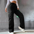 High-waist cargobroek met meerdere praktische zakken