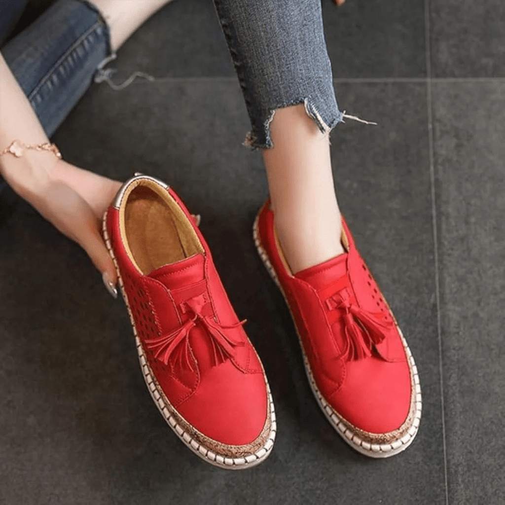 Women's Perforated Slip-On Loafer Trainers