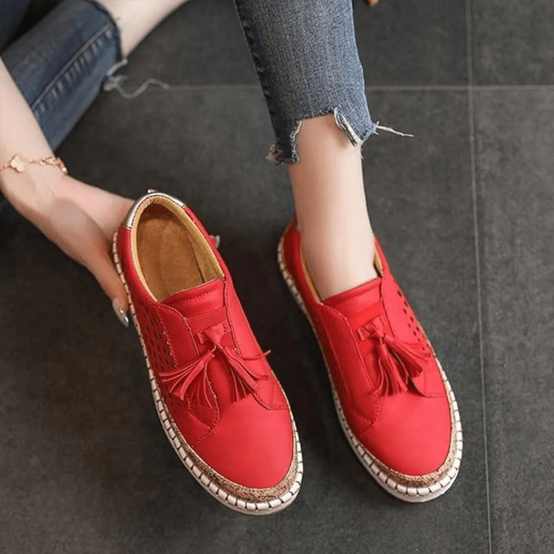 Women's Perforated Slip-On Loafer Trainers