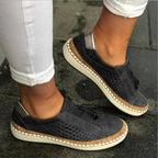 Women's Perforated Slip-On Loafer Trainers