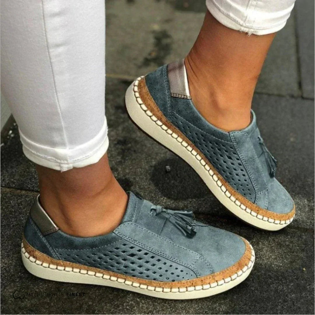 Women's Perforated Slip-On Loafer Trainers