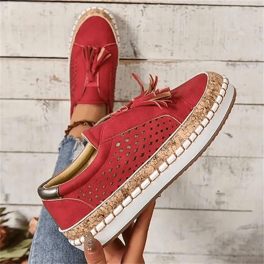 Women's Perforated Slip-On Loafer Trainers