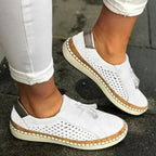 Women's Perforated Slip-On Loafer Trainers