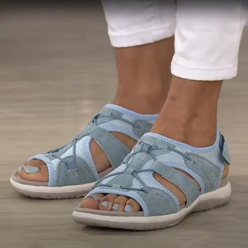 Cut-Out Strap Sport Flat Sandals