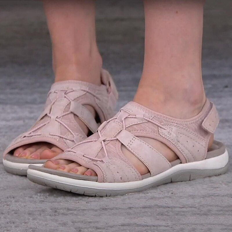Cut-Out Strap Sport Flat Sandals