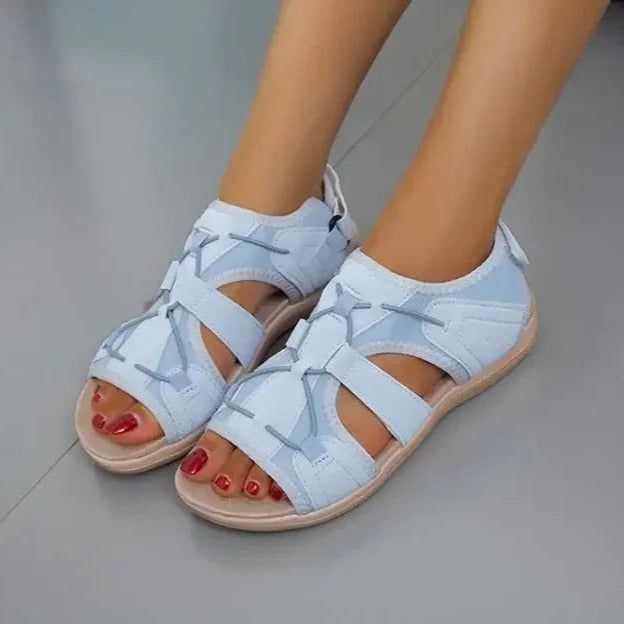 Cut-Out Strap Sport Flat Sandals
