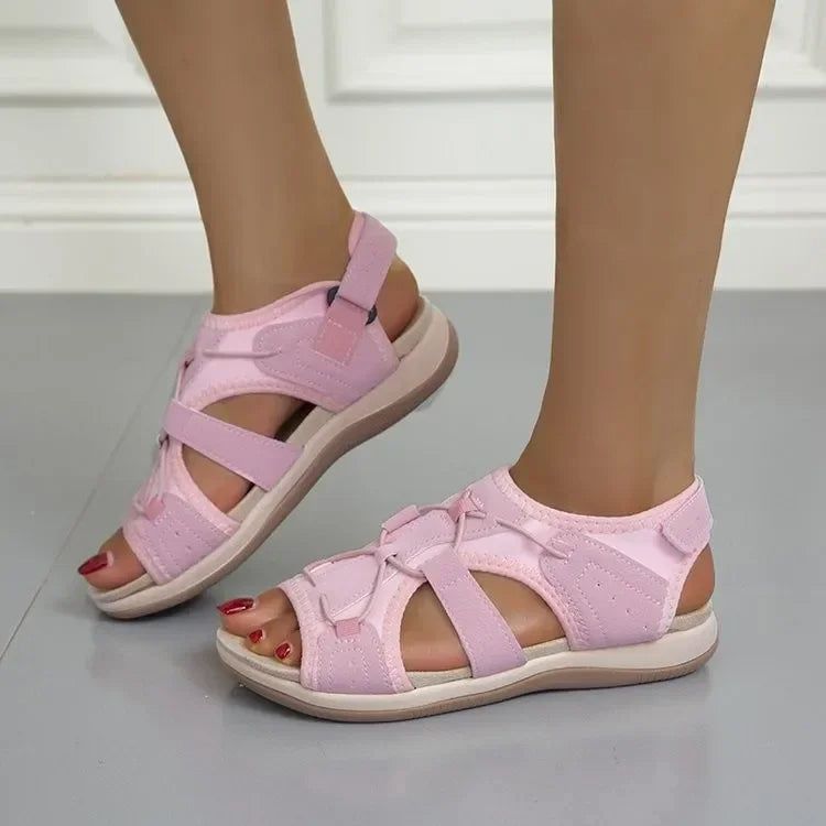 Cut-Out Strap Sport Flat Sandals