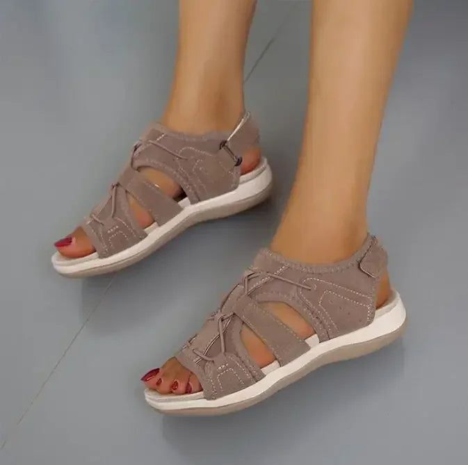 Cut-Out Strap Sport Flat Sandals