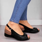 Bow Detail Wedge Sandals