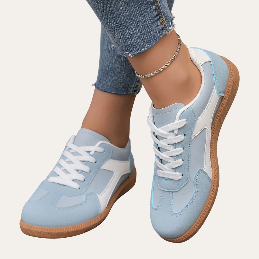 Perforated Panel Lace-Up Trainers