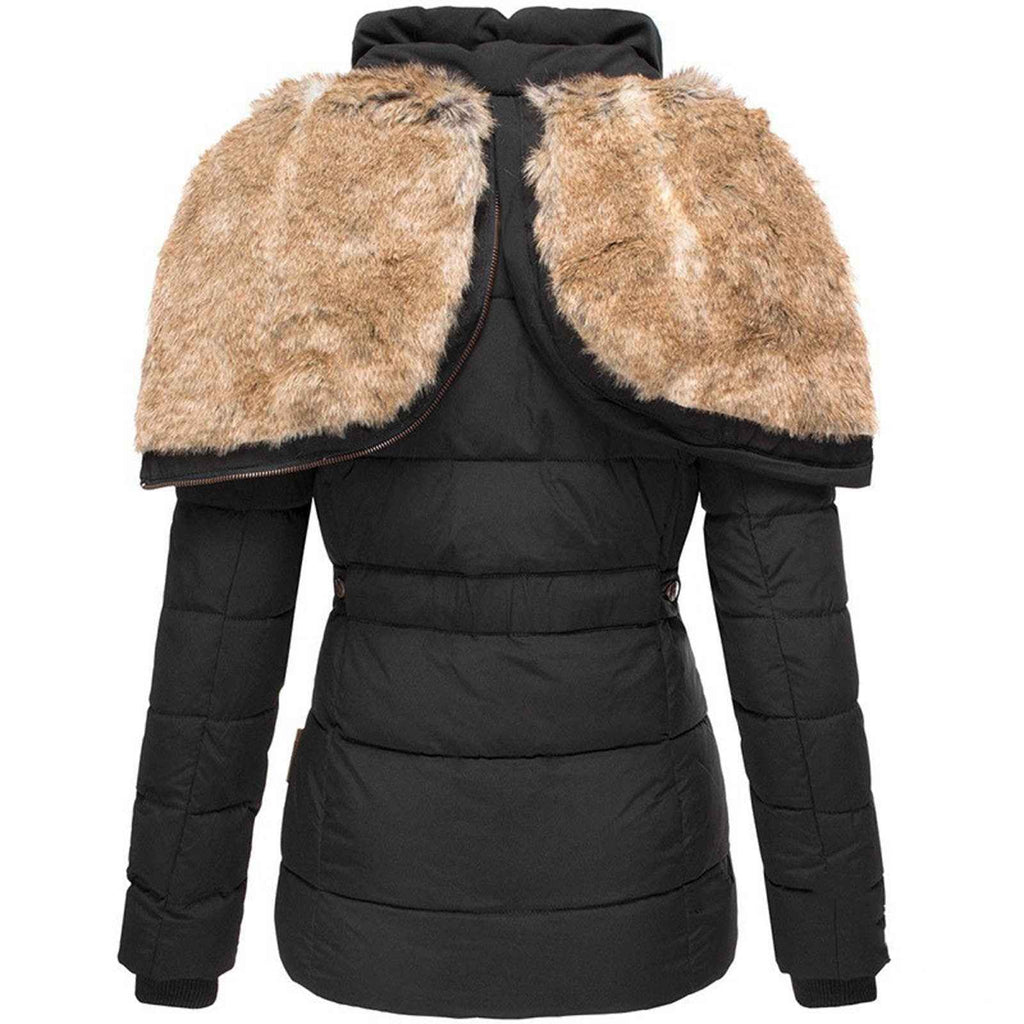 Hooded Winter Parka with Lined Interior and Zip Front