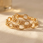 Contrasterende statement-schakelarmband