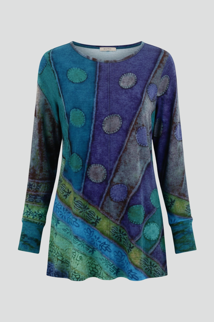 Lorelei Women's Patchwork Long Sleeve Tunic