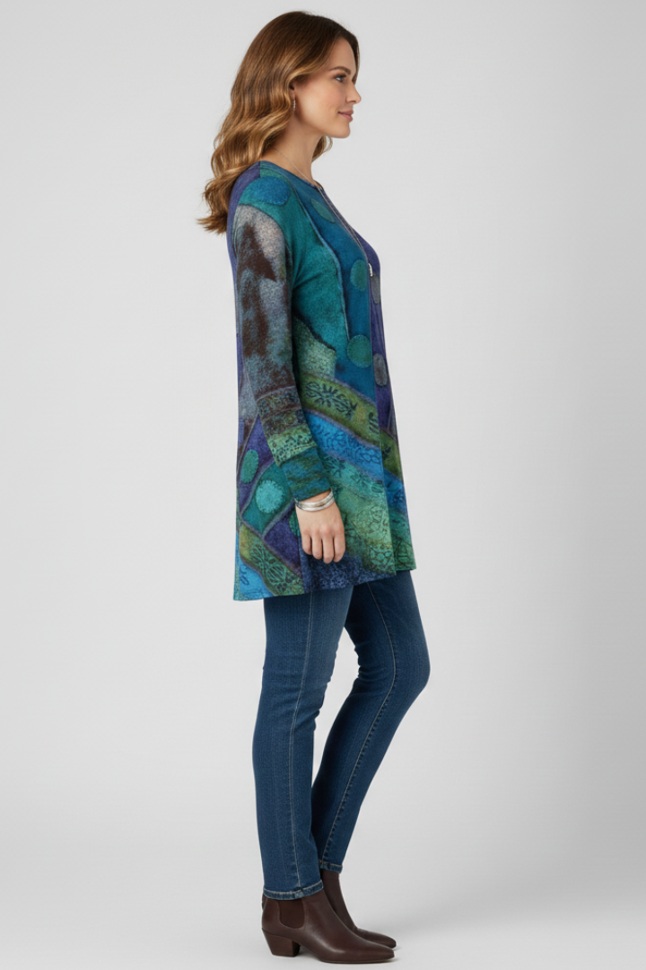 Lorelei Women's Patchwork Long Sleeve Tunic