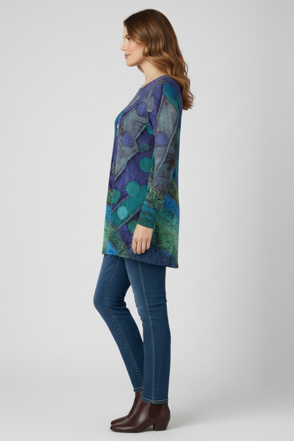Lorelei Women's Patchwork Long Sleeve Tunic