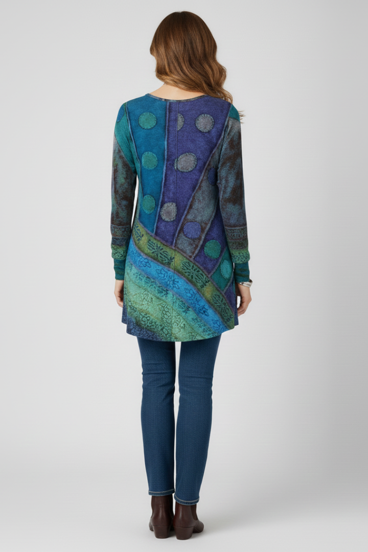 Lorelei Women's Patchwork Long Sleeve Tunic