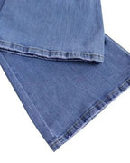 Jeans met hoge, geaccentueerde taille en makkelijke pasvorm