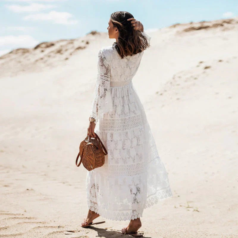 Lace Detail Relaxed Fit Maxi Dress
