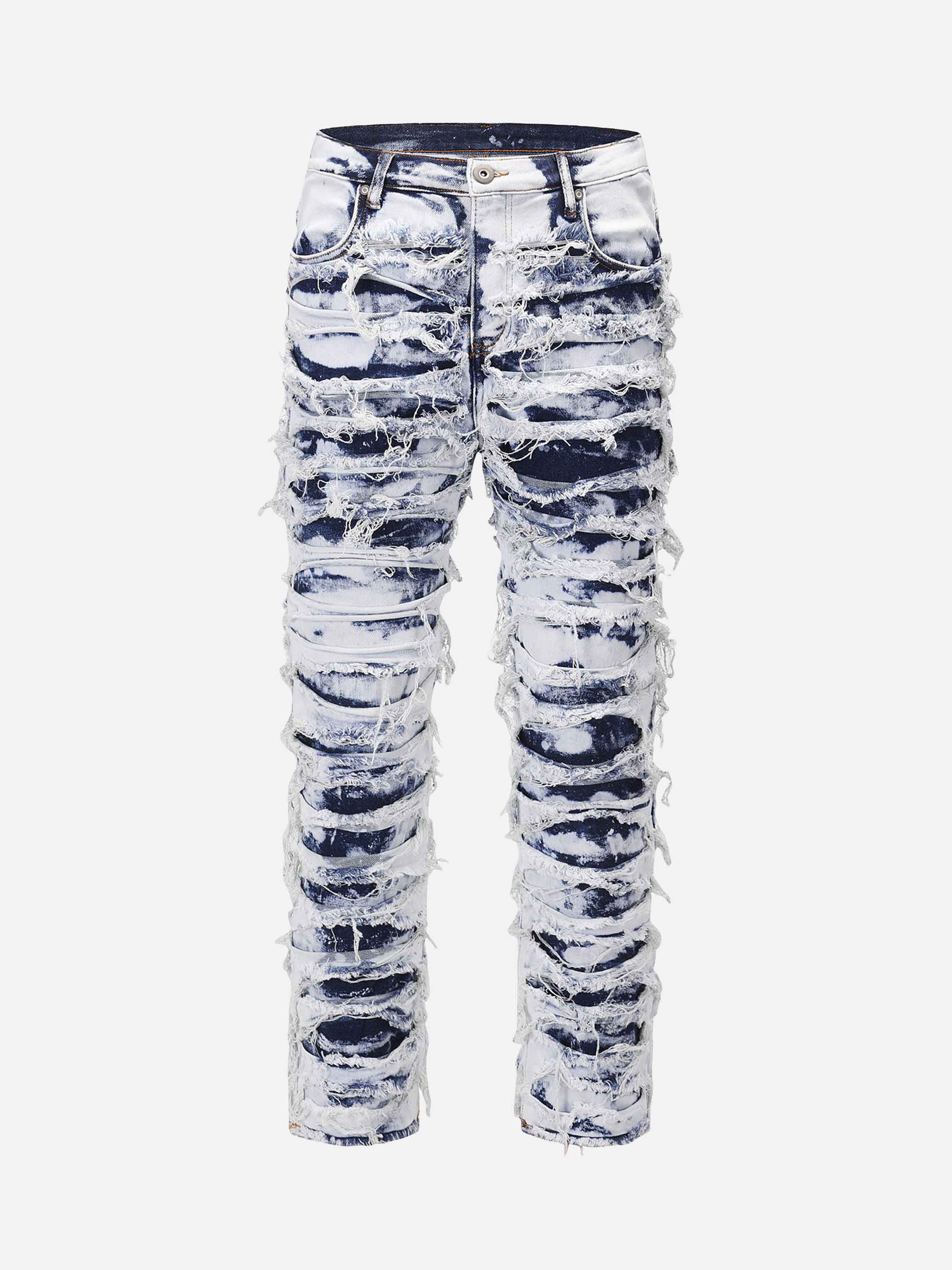 Vintage gewassen jeans met vervaagde afwerking en zachte pasvorm