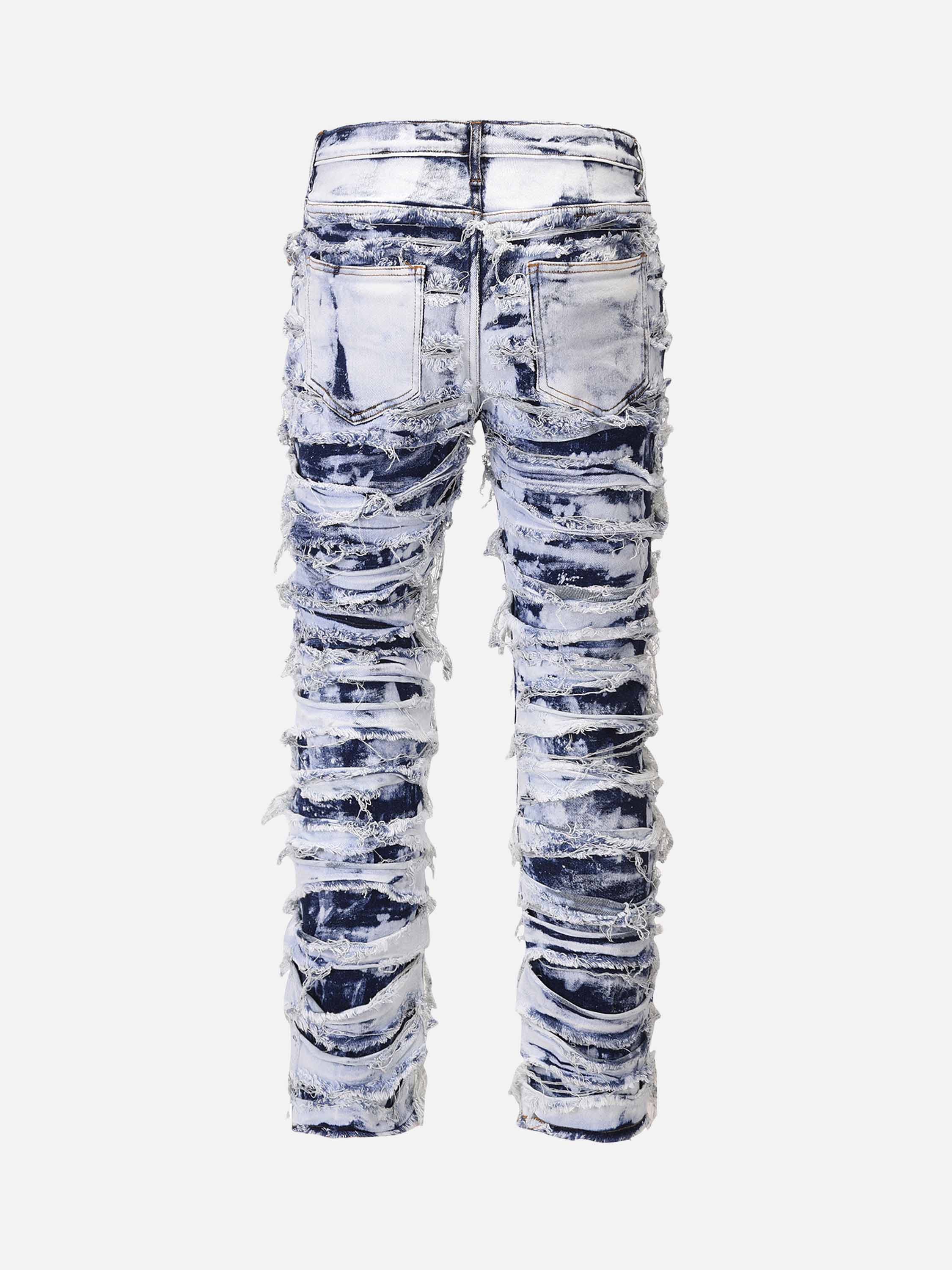 Vintage gewassen jeans met vervaagde afwerking en zachte pasvorm