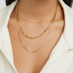 Triple-Layer Gold-Tone Chain Necklace