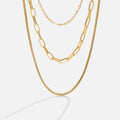Triple-Layer Gold-Tone Chain Necklace
