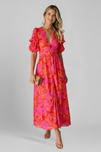 Floral Print Relaxed Fit Summer Maxi Dress