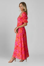Floral Print Relaxed Fit Summer Maxi Dress