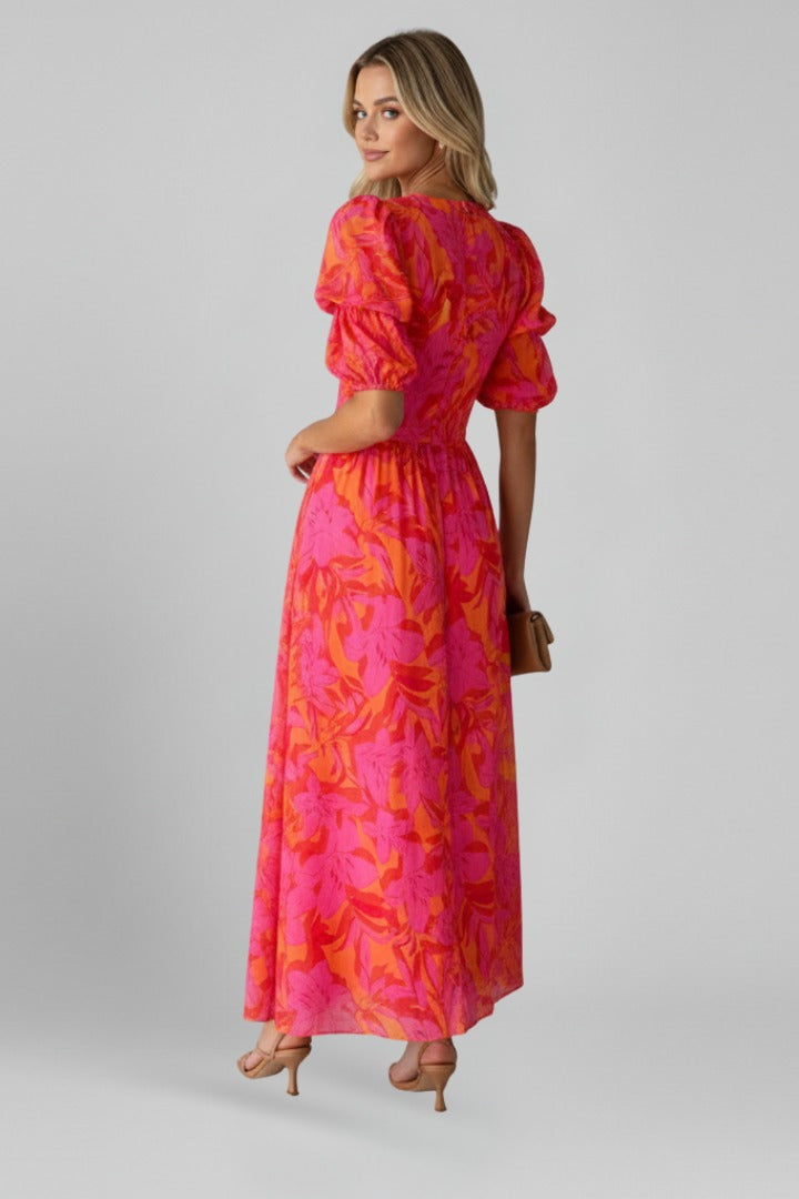 Floral Print Relaxed Fit Summer Maxi Dress
