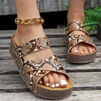 Braided Platform Slide Sandals