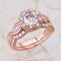 Rosé ring met kristalstructuur