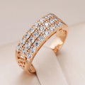 Bright Rectangular Gold-Tone Ring