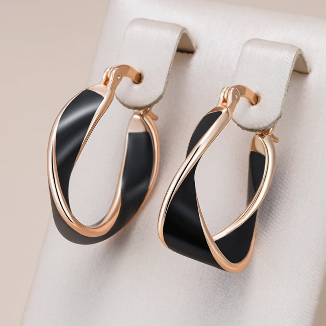 Black Irregular Earrings