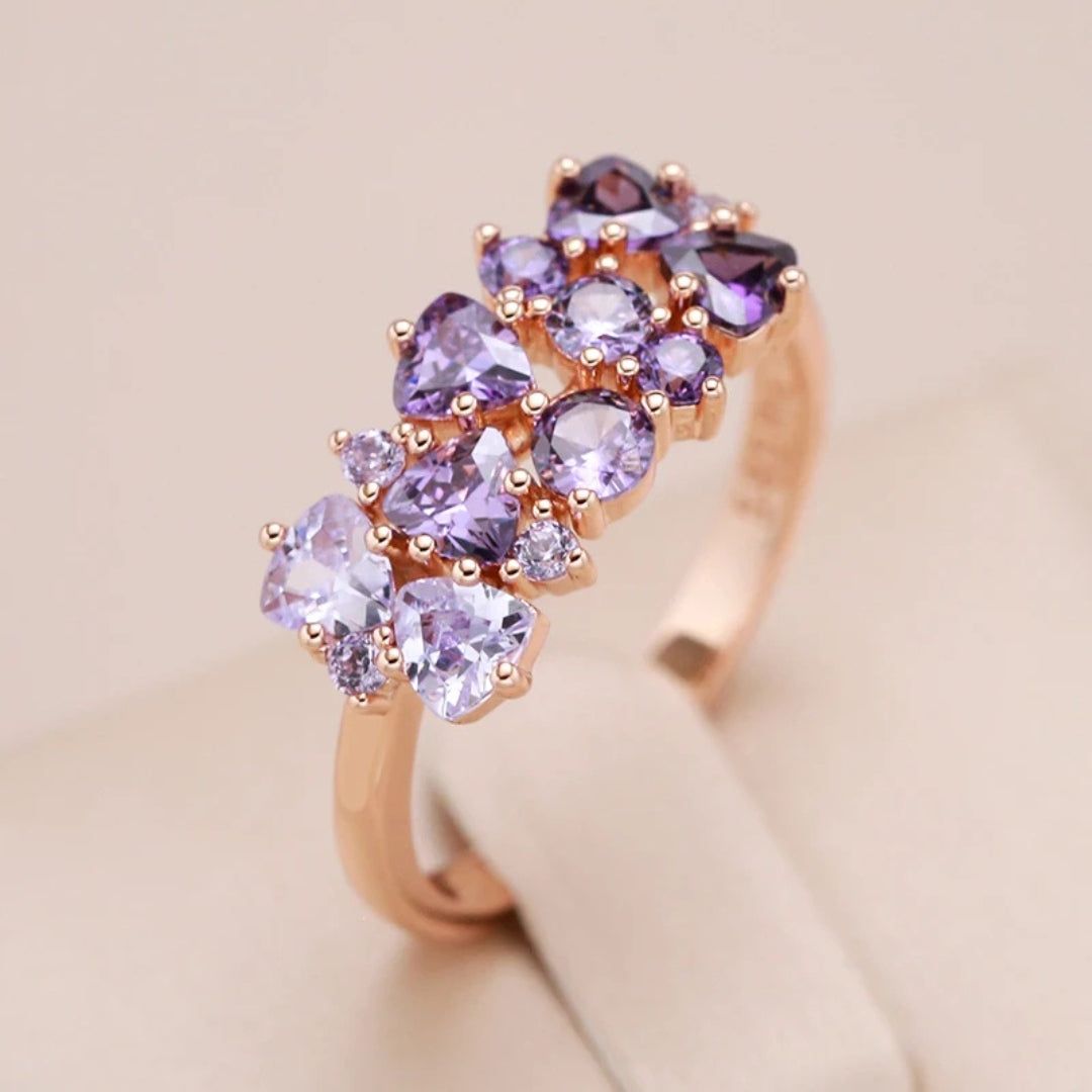 Purple Crystal Ring