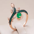 Green Lizard Ring