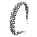 Ornate Silver-Tone Link Bracelet
