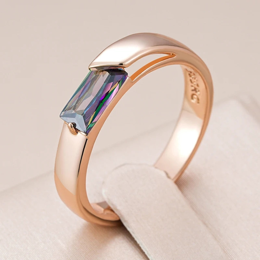 Colourful Inlaid Crystal Ring