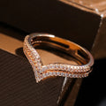 Pointed Bright Layered Ring