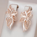 Gold-Tone Hollow Flower Earrings